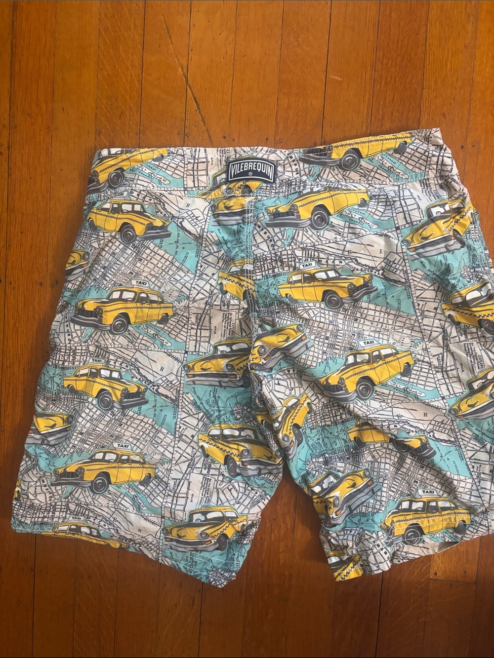 Vilebrequin Yellow Taxi Map Print Swim Shorts